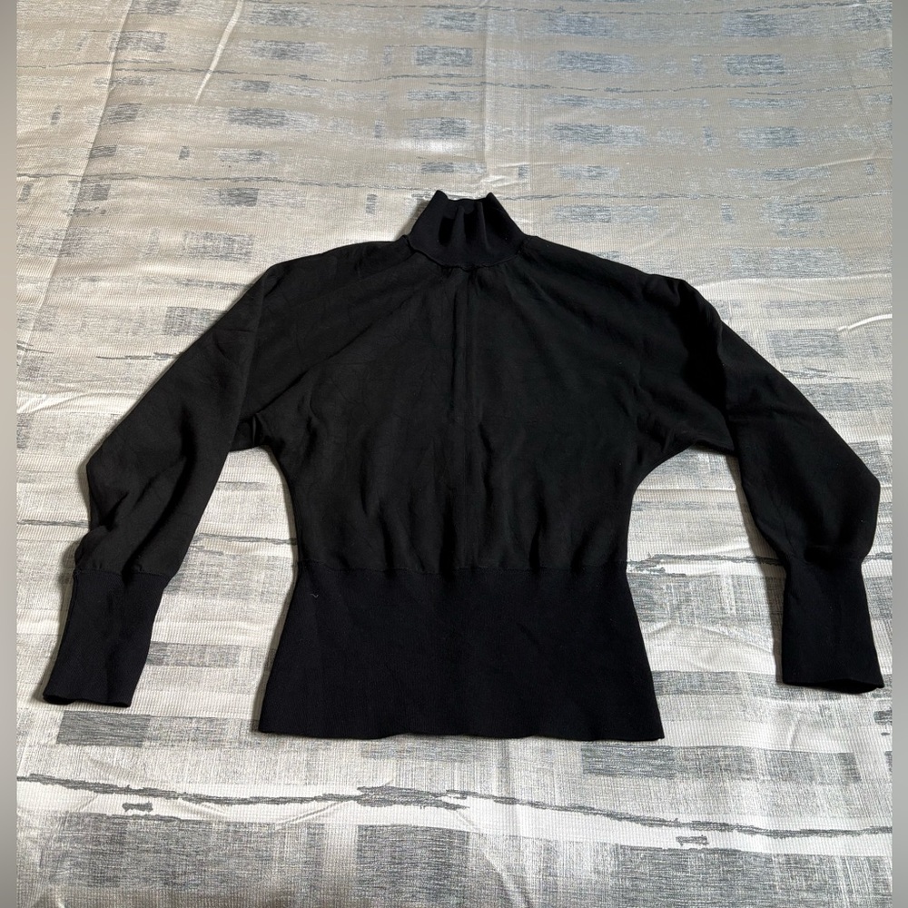 Theory Turtleneck Sweater in Double-Knit Jersey - Picture 2 of 8